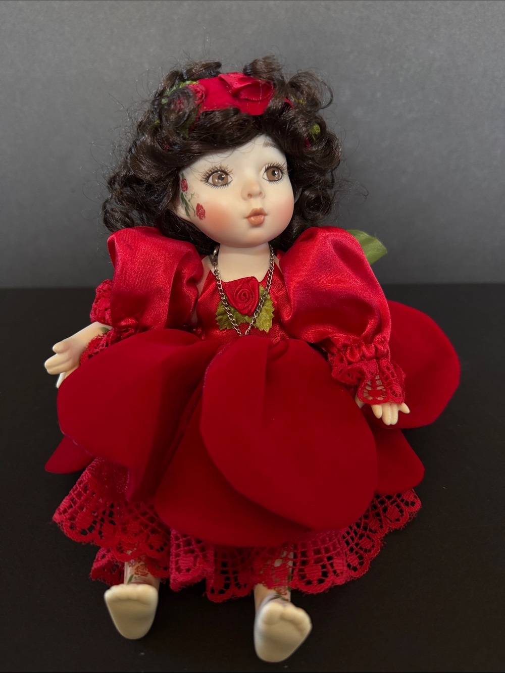 Marie Osmond Porcelain Collector Doll “Fairy Rose Bud”